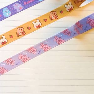 Washi Tape Aesthetic Motif Kelinci Lucu Memo Scrapbook Planner DIY Cute