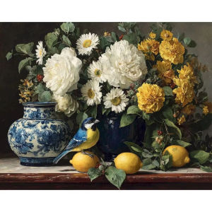 Painting By Numbers Paint Kit Decorative Paintings Vase Canvas Painting For Adults Coloring By Numbers Diy Gift