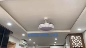 Quạt trần dấu cánhquạt trần đèn trang trí hiện đại decor phòng kháchchung cưkhách sạnnhà hàng sang trọng.