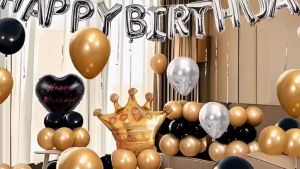 พร้อมส่ง ลูกโป่งเซต ลูกโป่งวันเกิด Happy Birthday balloon set INS Style ผนังพื้นหลัง ปาร์ตี้สุดโรแมนติก