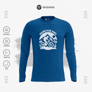 Madaha Kaos Baju Lengan Panjang Dry fit Jersey Olahraga Mountain Bike
