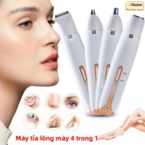 Máy Triệt Lông Điện Nữ 2025 Mới 4 Trong 1 Thiết Bị Đa Chức Năng Cầm Tay Với Bộ 4 Lưỡi Dao Dùng Cho Body Mặt Bikini Có Thể Sạc Lại Chất Liệu ABS