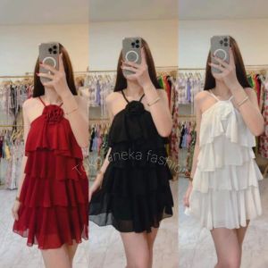 DRESS UNIBON BANGKOK RUFFLE TALI SILANG