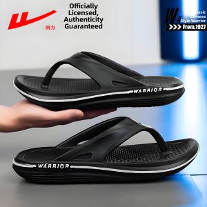 Warrior Mens Thong Slippers Thick Bottom Outdoor Summer EVA Anti-Slip Deodorant Beach Sandals Comfortable Lightweight Slippers
