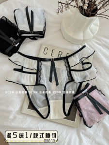 Pure Cotton Lace Underwear Comfortable Skin-friendly Mid-waist Triangle Pants Breathable Nylon Fabric Sweet Girl Briefs