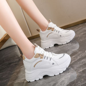 Hidden Heel Dad Shoes Female 2023 Autumn New Arrival Winter Fleece-lined Heattech Small Easiest for Match Thick Sole Casual Sneaker