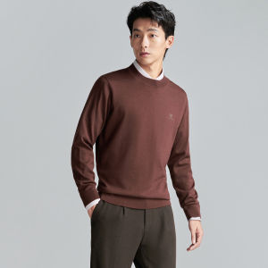 Machine Washable Easy Care Mens Long Sleeve Knitted Sweater