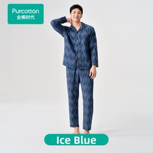 Purcotton | Breathable Gauze Sleepwear Set Spring Long Sleeve & Pant