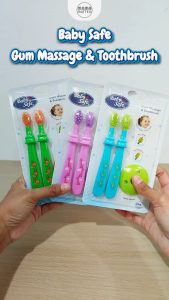 BABYSAFE Gum Massage and Toothbrush TB003 / Tooth Brush Sikat Gigi Anak Kids Baby Safe BANDUNG