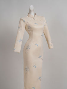 Fall New Arrival Cheongsam Youthful Petite Simple Elegant Fitting