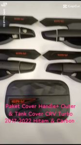Paket Cover Handle Outer & Tank Cover Honda CRV Turbo 2017-2022 Carbon/Hitam