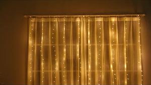 300LED Warm White Curtain Lights USB Powered Fairy Curtain Light String Remote Control 8-Mode Garlands Wedding Party Decoration