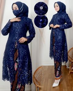 Kebaya Tunik Jumbo Ld 130 cm / Kebaya Tulle / Kebaya Wisuda / Kebaya Modern / Set Kebaya Ibu Besan / Kebaya Ibu Hajat / Kebaya Ibu Pengantin / Kebaya Pager Ayu / Set Kebaya Kondangan