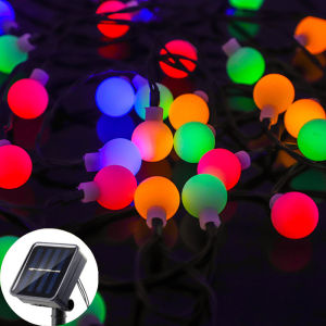 ไฟ LED พลังงานแสงอาทิตย์ Ball String 8 โหมดโคมไฟกลางคืน Light Up บ้านของคุณงานแต่งงานรั้วสวนระเบียงต้นไม้ Parterre Party