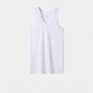 Mens Pure Cotton Sport Tank Top Antimicrobial Moisture-Wicking Breathable