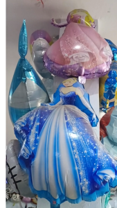 Balon Ulang Tahun Karakter Anak Princess Disney Aurora Frozen Elsa Ariel Mermaid ikan duyung satuan