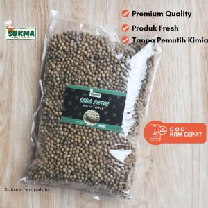 Merica Lada Putih Butir Asli 1kg Alami Tanpa Pemutih - White Pepper - Rempah Bumbu Masak Premium