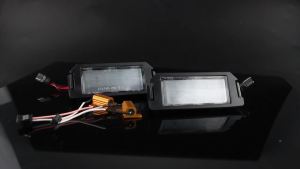2Pcs For Hyundai I10 I20 Ioniq Veloster Genesis Coupe Tiburon Kia Rio Soul Picanto NO Error LED Number License Plate Light Lamps