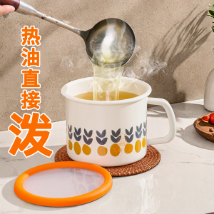 Food Grade Pig Lard Storage Jar Kitchen Use Corrosion Resistant Material High Temperature Resistant Lid with Handle Home Use