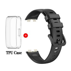 Silicone Strap+Case for Huawei Band 9 Smartwatch Sport Strap Replacement Bracelet for Huawei Band 9 Wristband Bumper Accessories