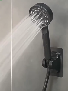 H&W ABS 3 in 1 Shower Head With Hose Set Black High Pressure Bathroom Shower Sprayer Handheld Rain Shower Pressure Boost Shower Nozzle Universal Shower Head Water Saving