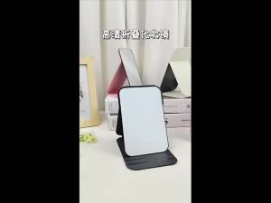 Gương Trang Điểm Để Bàn Có Thể Gập Lại Di Động Màu Đen Hoa Tulip/da PU Màu Hồng Dành Cho Văn Phòng Du Lịch Kích Thước Nhỏ Gọn Không Dùng Điện