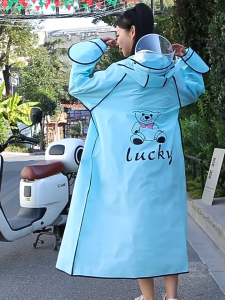 เสื้อกันฝน มอเตอร์ไซค์ ผู้ใหญ่ เสื้อกันฝนแบบหนา  เสื้อกันฝน ลายหมี แบบยาวสะท้อนน้ำ สามขนาด (L/XL/XXL)