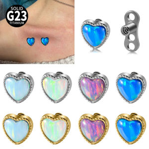 1-4PCS Inplanted Grade Titanium Micro Dermal Anchor Opal Stone Top Micro Dermal Anchor Piercing Skin Diver Piercing Body Jewelry