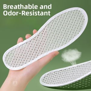 LINGMIAO | Breathable Anti-Odor Thin Cotton Linen Insoles for Men