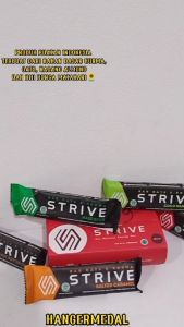STRIVE BITE COCO PANDAN ENERGY BAR 1BOX ISI 6PCS 40gr FREE KAOS KAKI