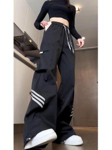 Quần Ống Rộng American Workwear Cho Nữ Mùa Hè Mỏng Rộng Rãi Ống Đứng Quần Dài Thường Ngày Cho Học Sinh