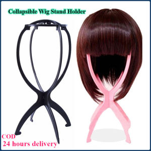 Collapsible Wig Stand Holder Plastic barbershop Fashion Model Display Holder Hair Accessories 17*34