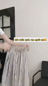 Quần Ống Rộng KẺ SỌC Chất Liệu ĐŨI XỐP Siêu Mềm Mát Có bigsize 105 KG.