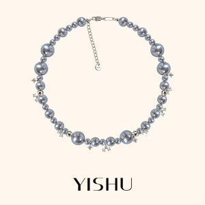 YISHU | High Class Pearl and Zircon Necklace Locking Necklace