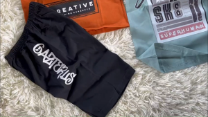 Paket 3 Pcs Setelan Kaos Distro Celana Boxer Anak Laki-Laki Perempuan Bahan Katun 30s Premium GKA 03 Tebal & Tidak Panas