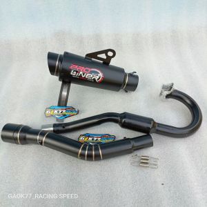Knalpot Racing Proliner Tr1 Crf Klx D-tracker wr155 Ksr( Hitam dop plug pnp)