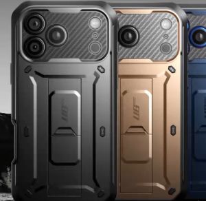 SUPCASE Unicorn Bọ Cánh Cứng Pro trường hợp đối với iPhone 17/17 Pro/17 không khí/17 Pro Max với tích hợp bảo vệ màn hình Chân đế kẹp đeo điện thoại chịu lực cao trường hợp gồ ghề