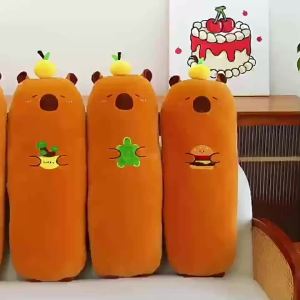 QIAOSHANG | Cute Long Plush Pillow Bedside Leg Pillow