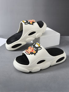 Mens Summer Sports Thick Bottom Slip-On Breathable Beach Sandals Anti-Slip Casual Slippers Comfortable Wear-Everday Slip-On