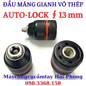 Đầu măng gianh 10-13mm Vỏ THép ( Auto-lock ) . Đầu kẹp mũi khoan 10-13 mm Vỏ Sắt  Vỏ Bọc Nhựa