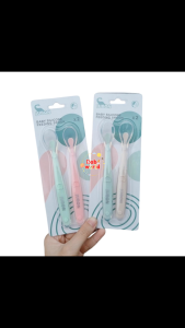 Set 2 Thìa Ăn Dặm JUBON Chất Liệu Silicon Mềm Mại Cao Cấp Cán Dài Dễ Cầm Dễ Cắn Phù Hợp Cho Bé Tập Ăn Dặm