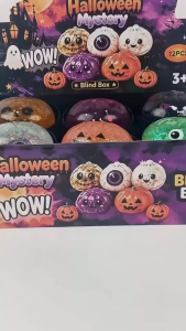 Halloween Monster Squeeze Toy – Slow-Rising Stress Reliever (Quirky Eyeball & Pumpkin Designs)