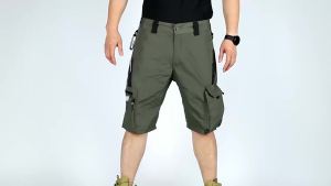 3PCS Cargo Knee Shorts Sets Men Sports Casual Set Shorts Plus Cotton Mountain Bike Shorts Pants Golf Shirts Running Gym Shorts