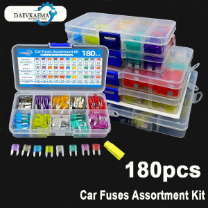 Blade Fuses Automotive Standard & Micro & Mini Fuse with Fuse Puller for Truck Boat RV Car Fuses Assortment Kit 180pcs