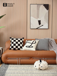 Misty Mori Pillow Sofa Modern & Minimalism Living Room Bedroom Pillow Bed Cushion for Leaning on Model Room Black and White Rhythm