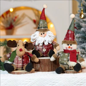 1/3Pcs Santa Claus Doll Chirstmas Decorations Home Decor Table Elk Doll Christmas Ornaments Xmas Gifts Happy New Year 2025