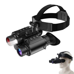 4K Night Vision Goggles 8X ซูมดิจิตอล 600 M Night Vision กล้องส่องทางไกลหัวอินฟราเรด NVG ยุทธวิธีสําหรับกลางแจ้ง