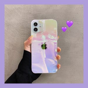 Ultra-Thin Gradient Laser Aurora iPhone Case Full Cover Protection for Apple 14 15 16 17 pro Max Compatible with New Models 2025