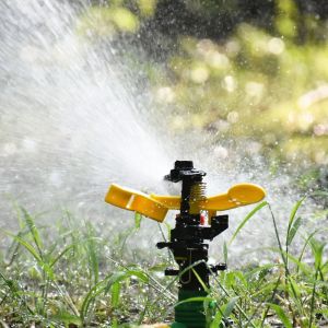 360 Degree 3/4" Rotating Sprinkler Automatic Garden Irrigation Rocker Nozzle