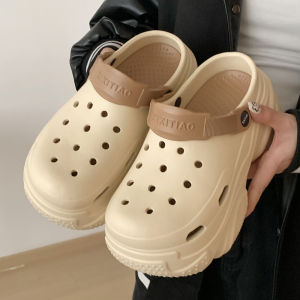 Thick Bottom Clog Shoes Womens Outdoor Summer Slippers Cute DIY Apple Tomato Hole Shoes Korean Style EVA Material
